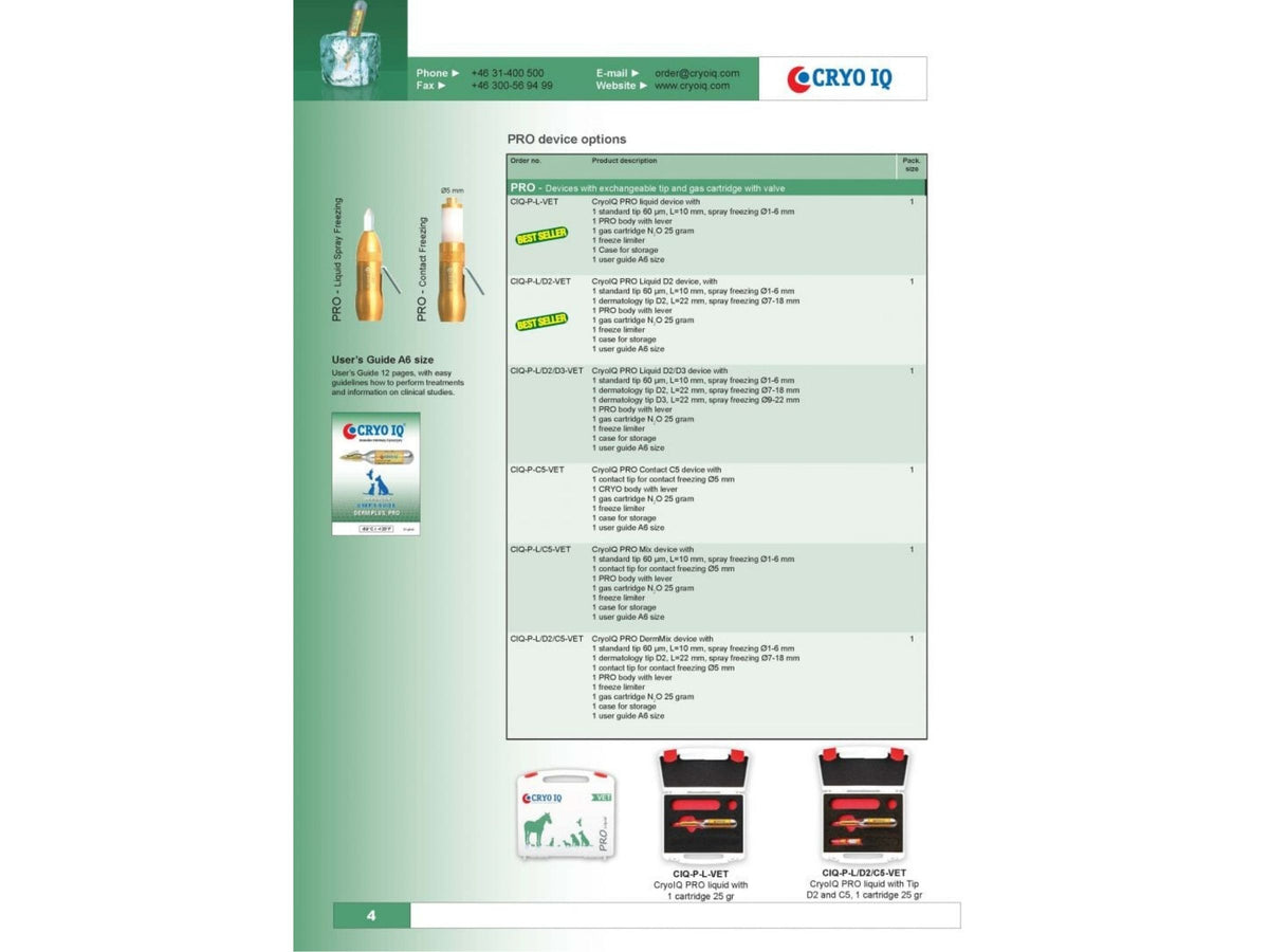 Veterinary CryoIQ Derm + Liquid Device
