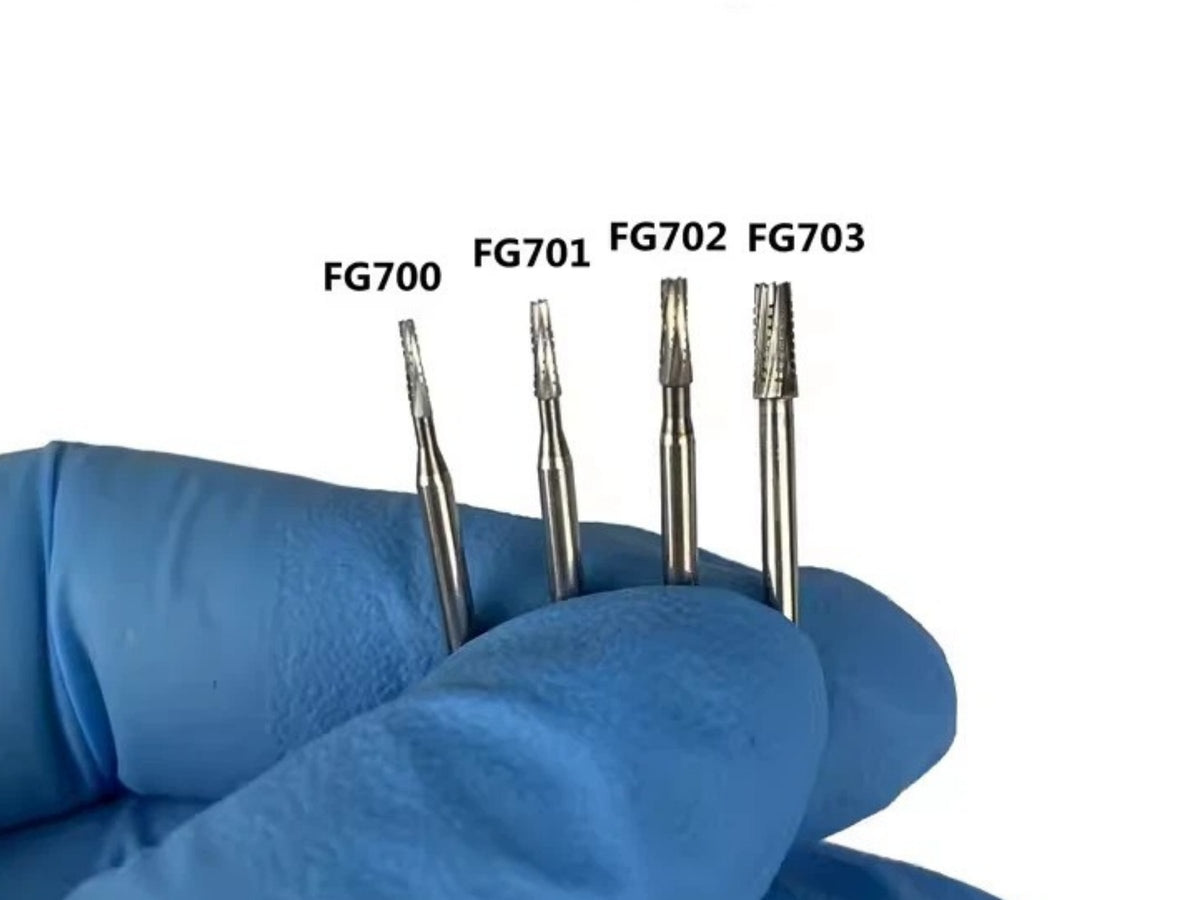 DenVet Dental Tapered Flat End Fissure Bur, Cross Cut