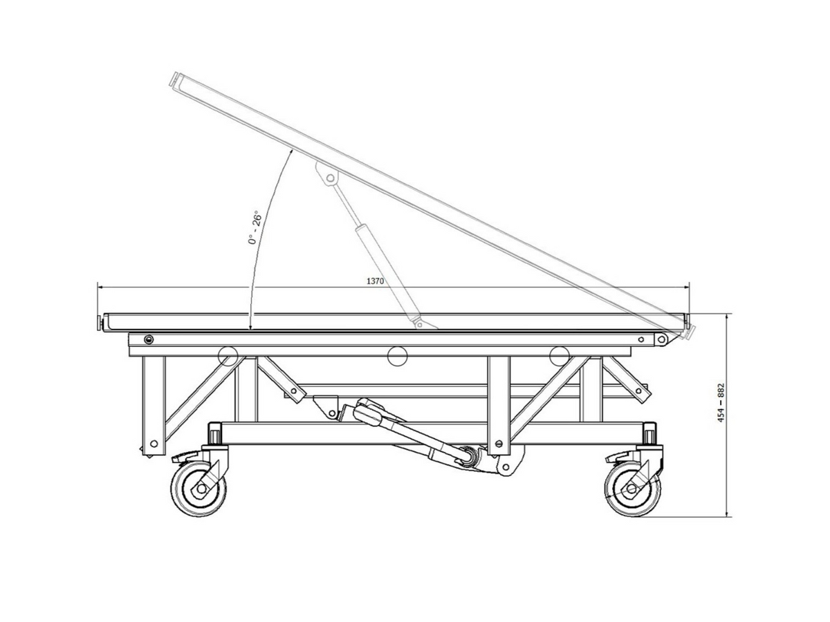 JVet Ultra Low Lift Hydraulic Table