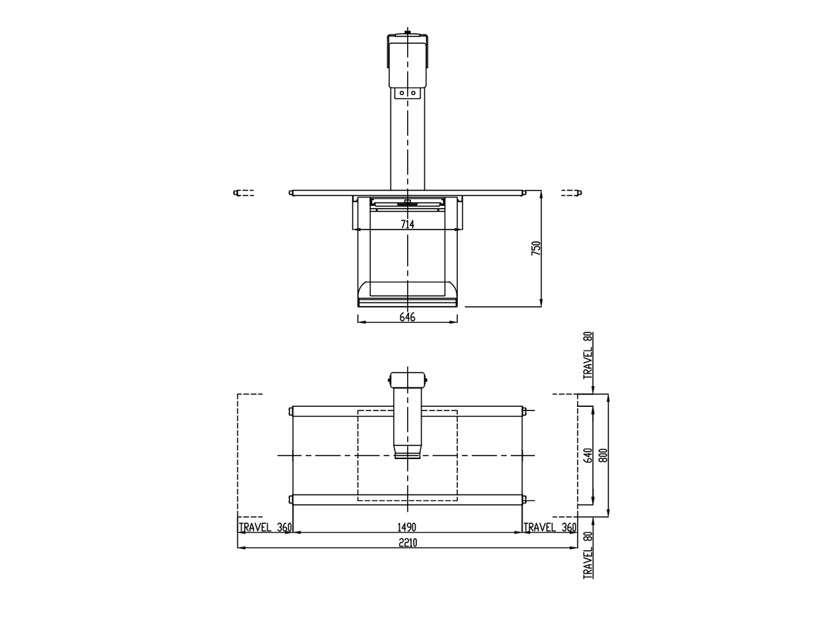 Dragon X-ray Floating Top Table