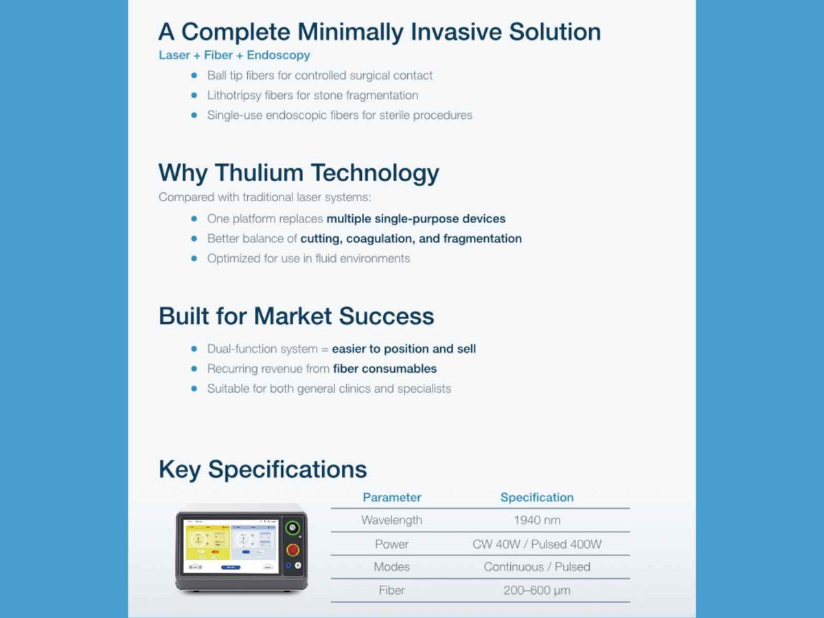 ThuLase Dual VET - Veterinary Thulium Laser