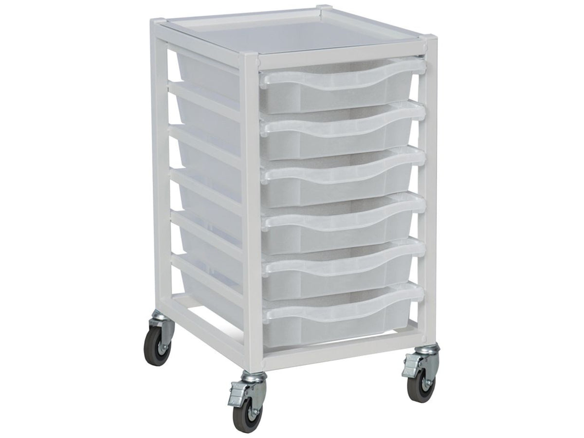Medical Storage Trolley 6 Shallow Tray