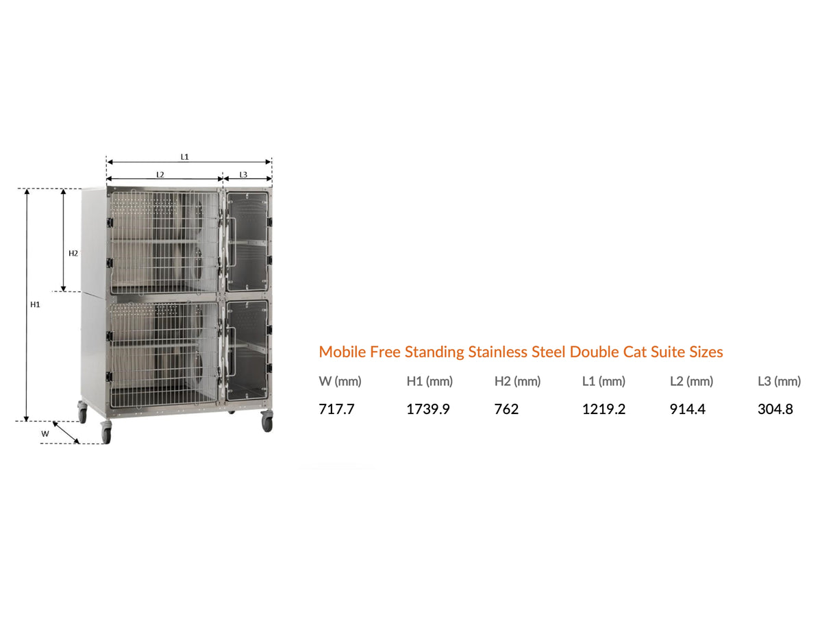 Shor-Line Stainless Steel Cat Suite