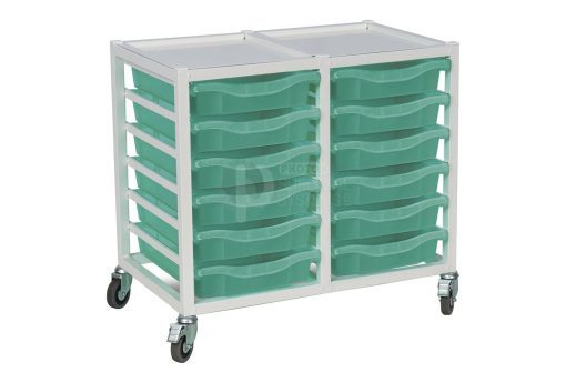 - Trolley Monarch Medical Grade Single Column Metal Storage Trolley 12 Aqua Trays