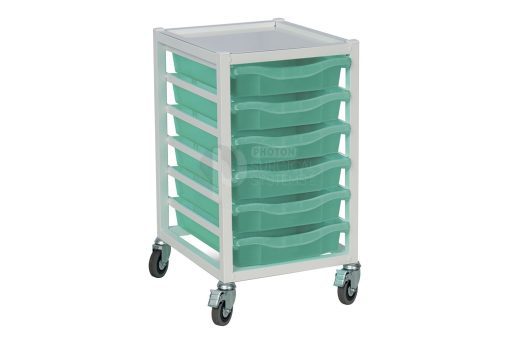 - Trolley Monarch Medical Grade Single Column Metal Storage Trolley 6 Aqua Trays