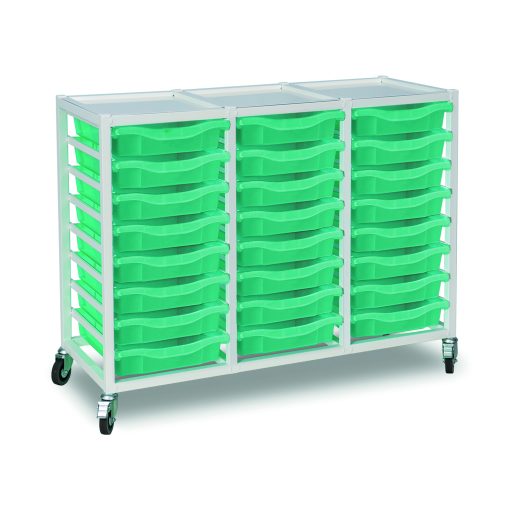 - Trolley Monarch Medical Grade Triple Column Metal Storage Trolley 24 Aqua Trays